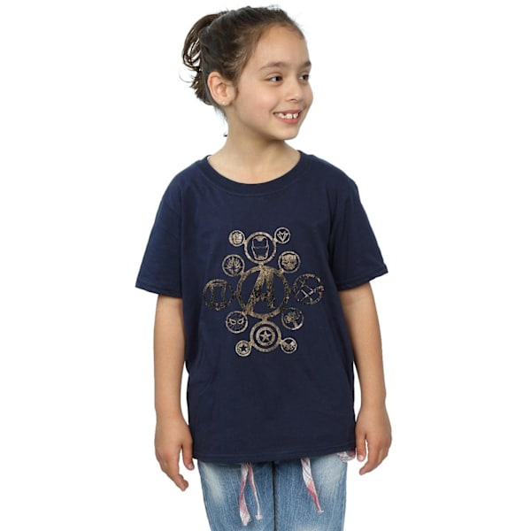 Avengers Infinity War Girls Icons T-Shirt 9-11 år Marinblå Navy Blue 9-11 Years