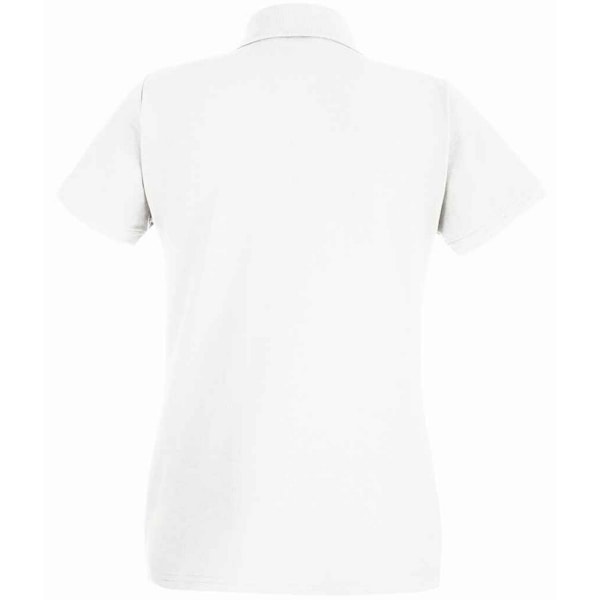 Fruit of the Loom Dam/Kvinnors Bomullspiké Lady Fit Polotröja White 10 UK