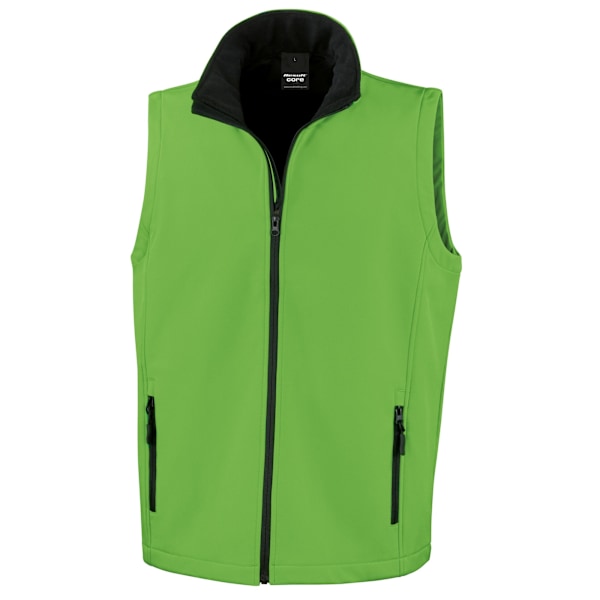 Result Herr Printable Softshell Body Warmer L Vivid Green/Black Vivid Green/Black L