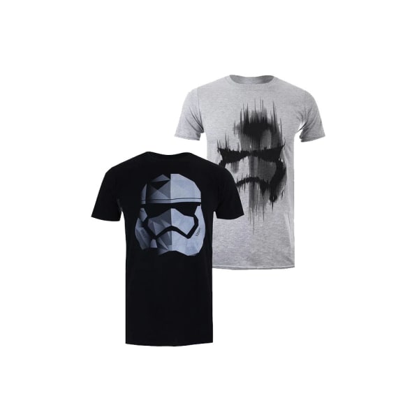 Star Wars Mens Stormtrooper T-Shirt (2-pack) S Svart/Grå Black/Grey S