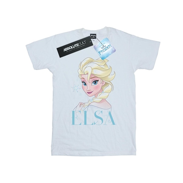 Disney Boys Frozen Elsa Snowflake Portrait T-shirt 12-13 år White 12-13 Years