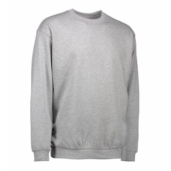 ID Unisex Klassisk Lös Passform Rundhalsad Sweatshirt L Grå me Grey melange L