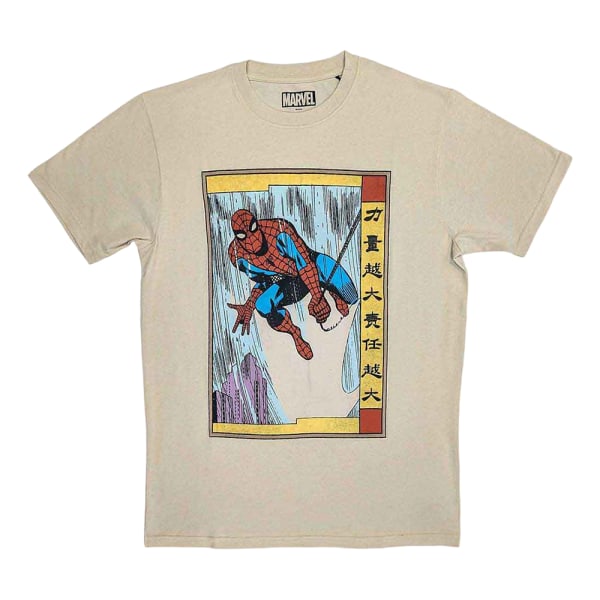 Spider-Man unisex japansk T-shirt för vuxna M Sand Sand M