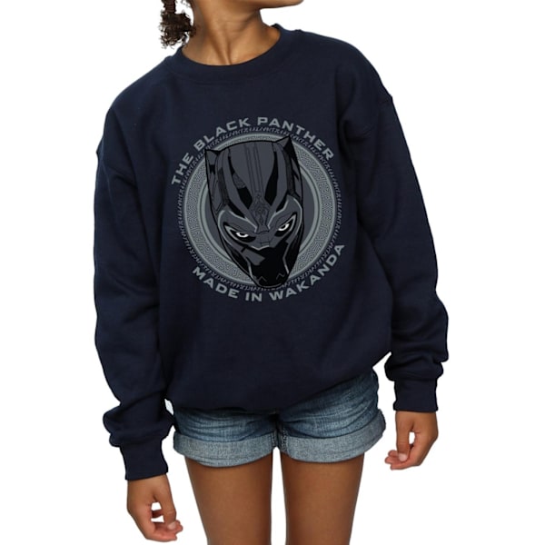 Marvel Girls Black Panther Made in Wakanda Sweatshirt 12-13 År Navy Blue 12-13 Years