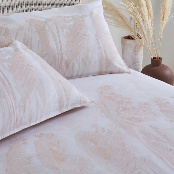 The Linen Yard Pampas Bomull Tvättat Påslakan Set Enkelsäng Blush Blush Single