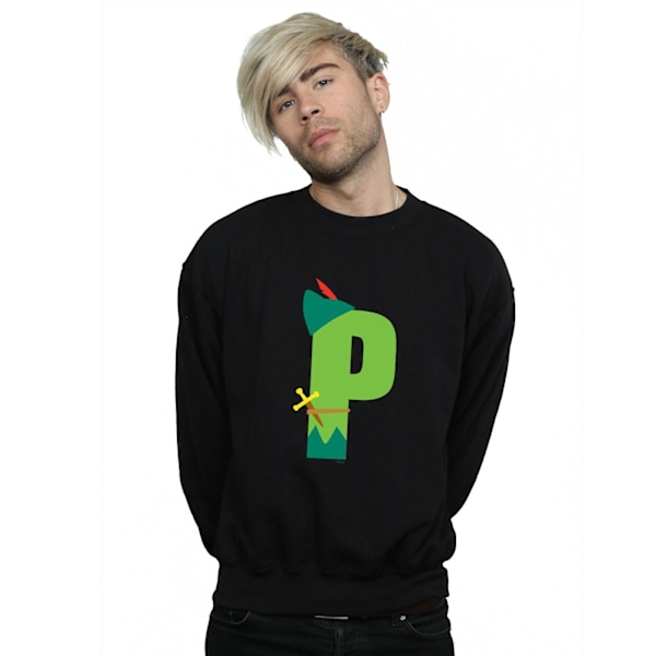 Disney Herr Alphabet P Is For Peter Pan Sweatshirt L Svart Black L