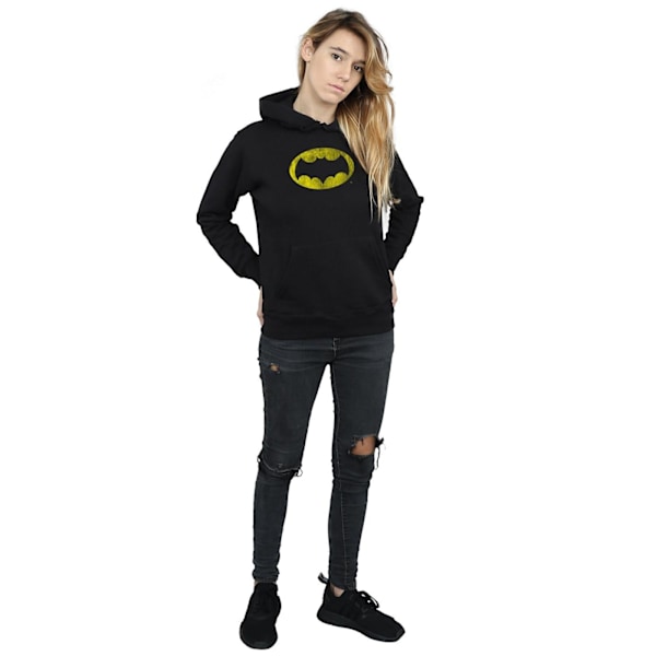 DC Comics Dam/Kvinnor Batman TV-serie Distressed Logo Hoodie Black XXL