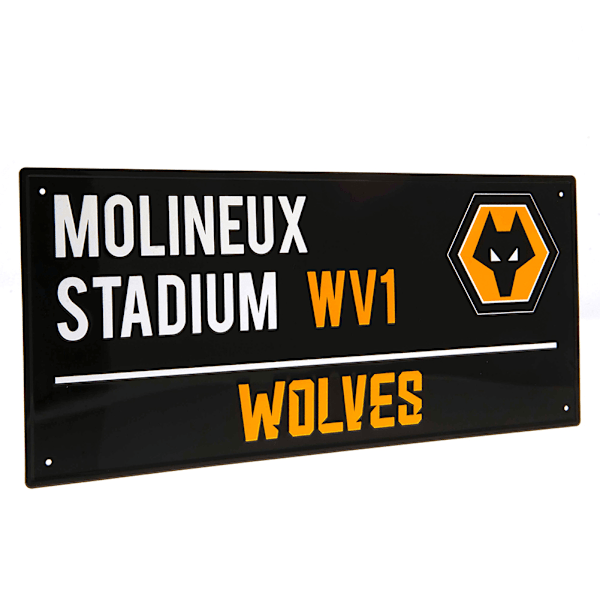 Wolverhampton Wanderers FC Street Sign Plaque One Size Svart/Vit Black/White/Yellow One Size