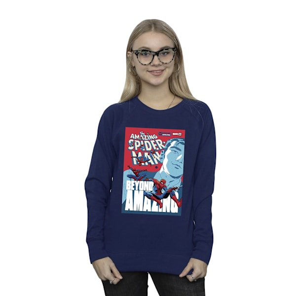 Marvel Dam/Kvinnor Spider-Man Beyond Amazing Cover Sweatshirt Sports Grey XXL