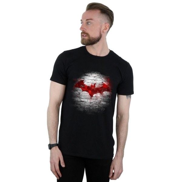 Batman Herr Vägg Bomulls Logotyp T-shirt XL Svart Black XL