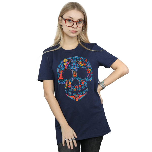 Coco Dam/Damer Skalle Bomull Boyfriend T-Shirt 3XL Marinblå Navy Blue 3XL
