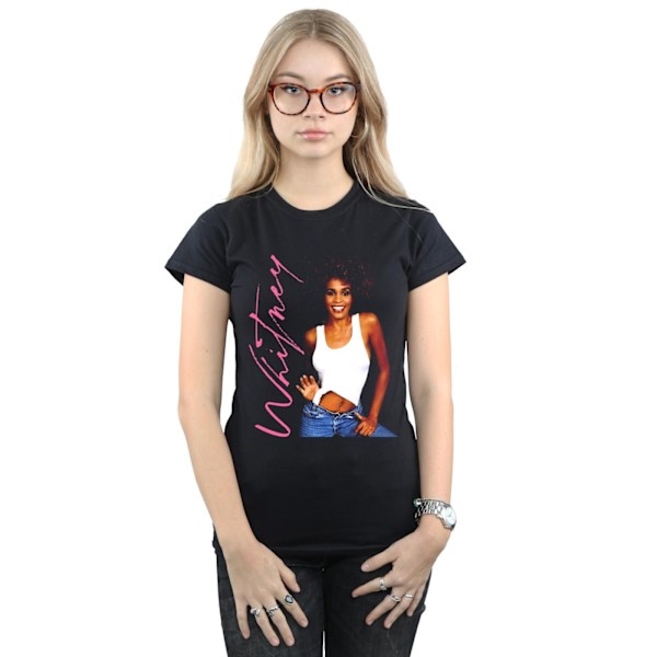 Whitney Houston Dam/Kvinnor Whitney Smile Bomull T-shirt M Svart Black M