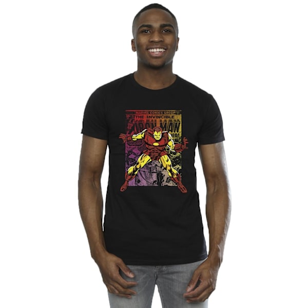 Marvel Herr Iron Man Gradient Comic T-shirt L Svart Black L