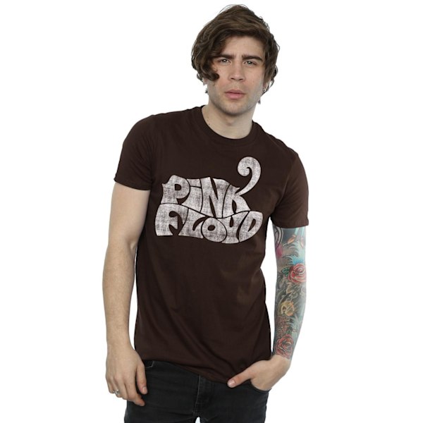 Pink Floyd Mens Logo 70s T-Shirt M Brun Brown M