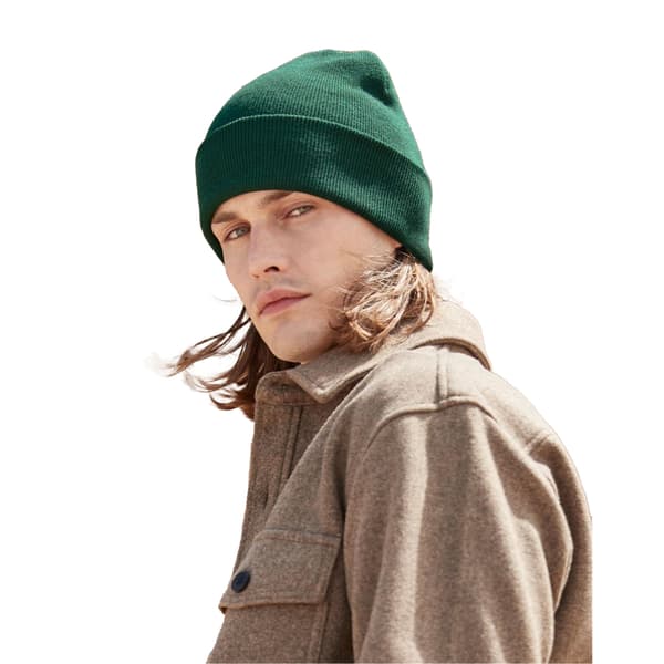 Beechfield Original Cuffed Polylana Mössa En Storlek Flaskgrön Bottle Green One Size