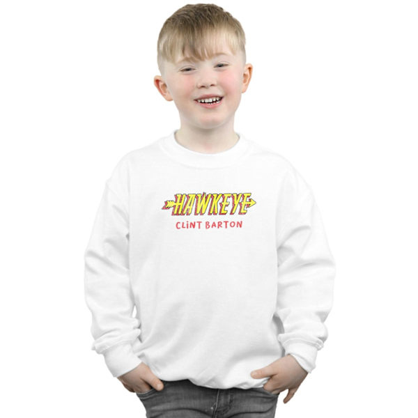 Marvel Boys Hawkeye AKA Clint Barton Sweatshirt 5-6 år Vit White 5-6 Years