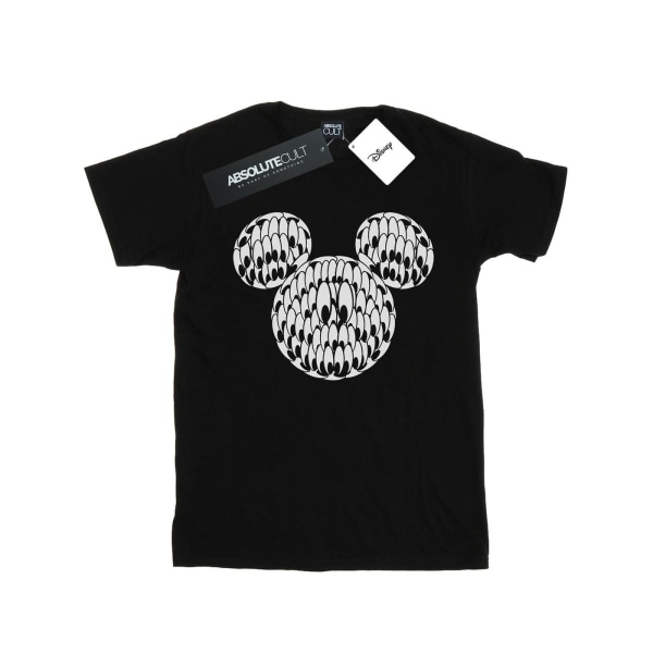 Disney Girls Mickey Mouse Head Of Eyes T-shirt i bomull 7-8 år Black 7-8 Years