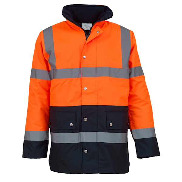 Yoko Unisex Vuxen Motorväg Tvåfärgad Hi-Vis Jacka L Orange/Marinblå Orange/Navy L