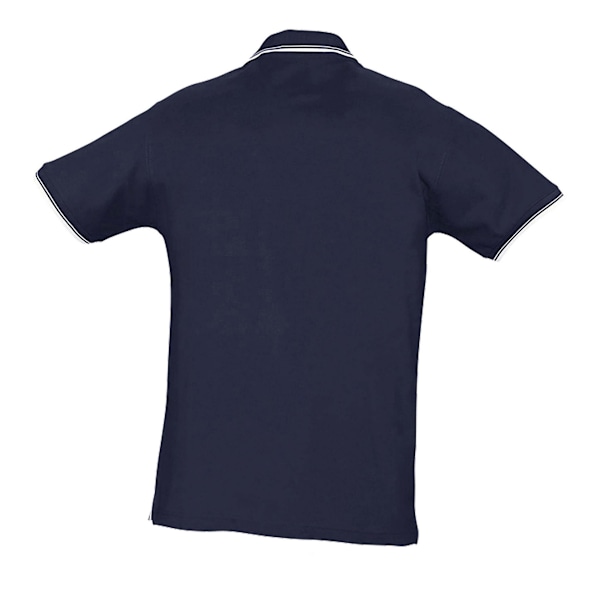 SOLS Herr Practice Tipped Pique Kortärmad Poloskjorta XXL Nav Navy/White XXL