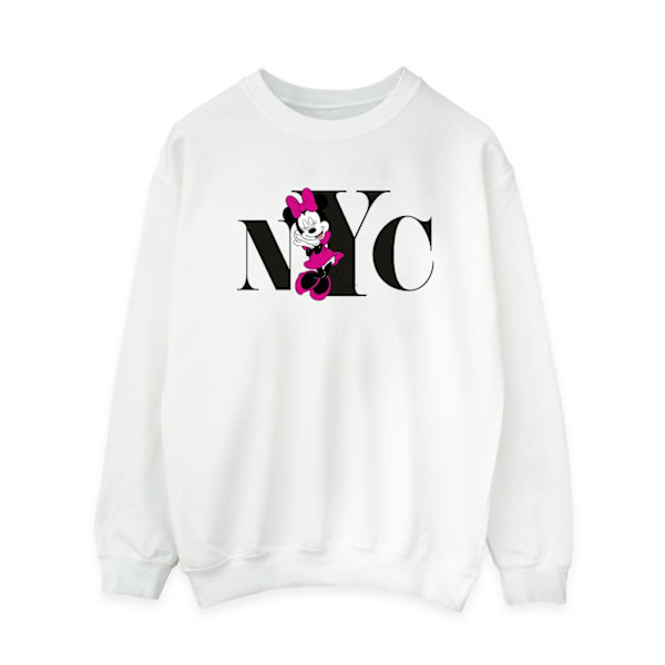 Disney Womens/Ladies Minnie Mouse NYC Sweatshirt XXL Vit White XXL