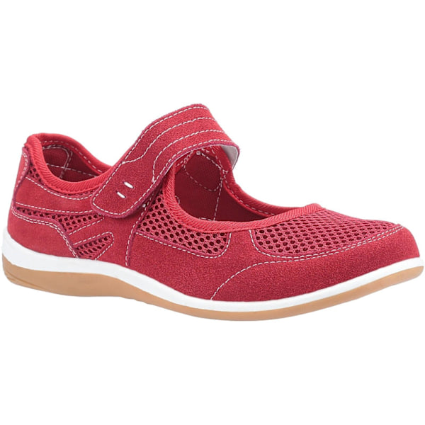 Fleet & Foster Dam/Dam Morgan Touch Fastening Mockaskor i mocka Red 3 UK