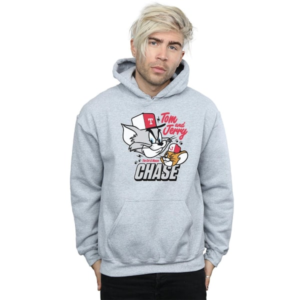 Tom And Jerry Herr Cat & Mouse Chase Hoodie XL Sports Grey Sports Grey XL