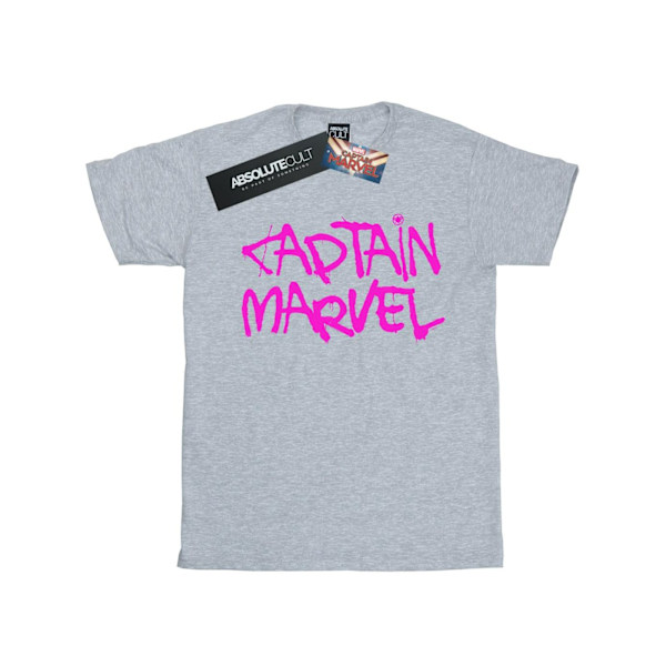 Marvel Captain Marvel Spray Text T-shirt 3XL Sports Grey för män Sports Grey 3XL