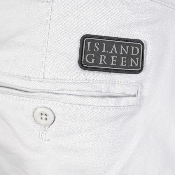 Island Green Stretch Chino Tapered Golfbyxor för Herr 36S Ljus Light Grey 36S