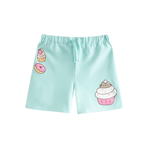 Pusheen Flickor Söt Bubble T-shirt & Shorts Set 13-14 År Grå Grey Solid 13-14 Years