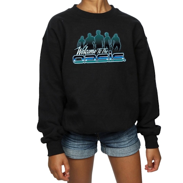 Ready Player One Girls Welcome To The Oasis Sweatshirt 9-11 Yea Black 9-11 Years