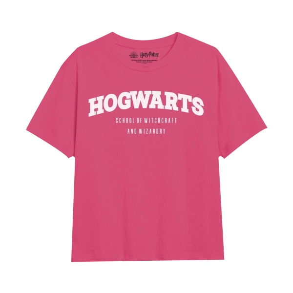 Harry Potter Girl School Logo T-shirt 10-12 år Fuchsia Fuchsia 10-12 Years