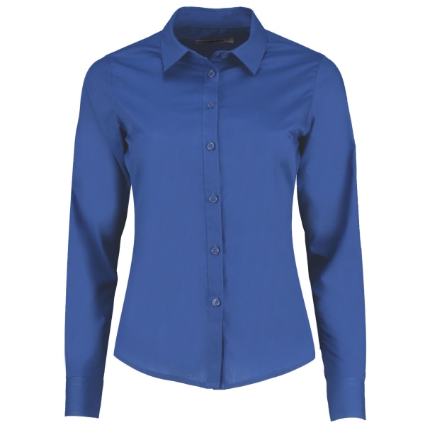 Kustom Kit Dam/Dam Poplin Skräddarsydd långärmad skjorta 10 Royal Blue 10 UK