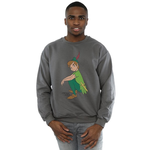 Peter Pan Herr Klassisk Sweatshirt S Kolgrå Charcoal S