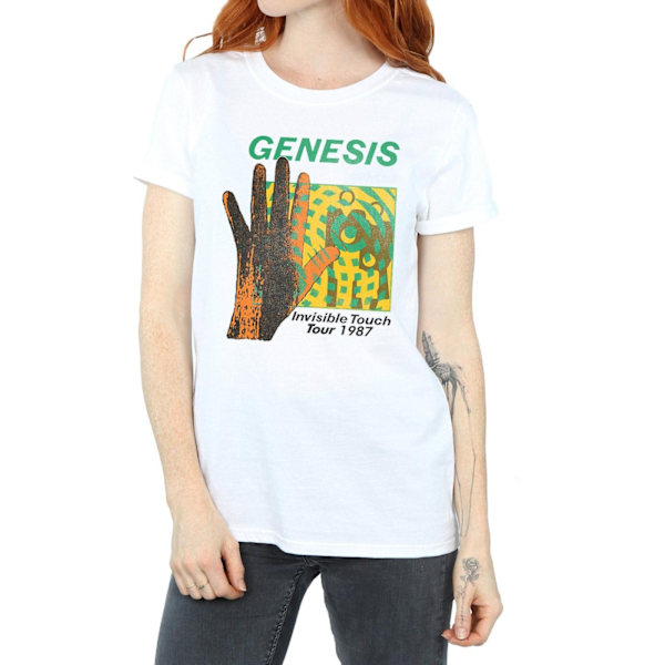 Genesis Womens/Ladies Invisible Touch Tour Cotton Boyfriend T-S White L