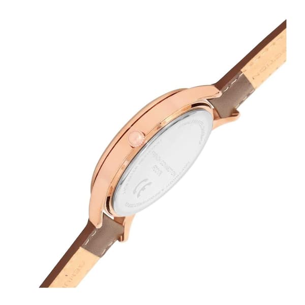 French Connection Herr Läder Analog Klocka En Storlek Vit White One Size