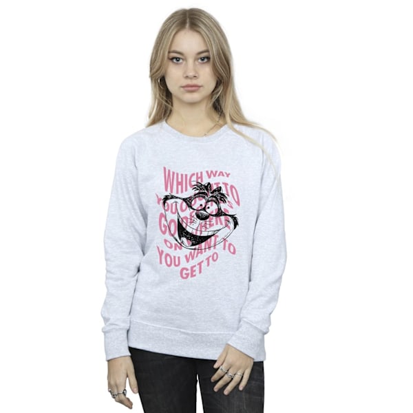 Disney Dam/Damer Alice I Spegellandet Cheshire Cat Sweatshirt Sports Grey M