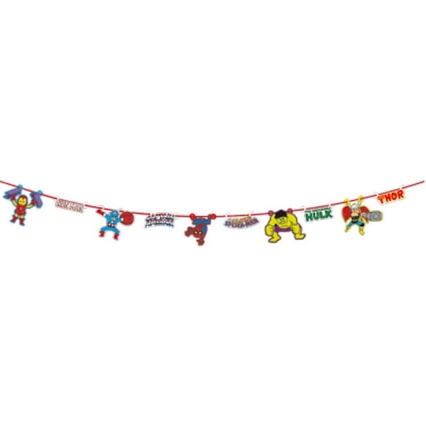 Avengers Pappersfigurer Födelsedagsgirlang En Storlek Flerfärgad Multicoloured One Size