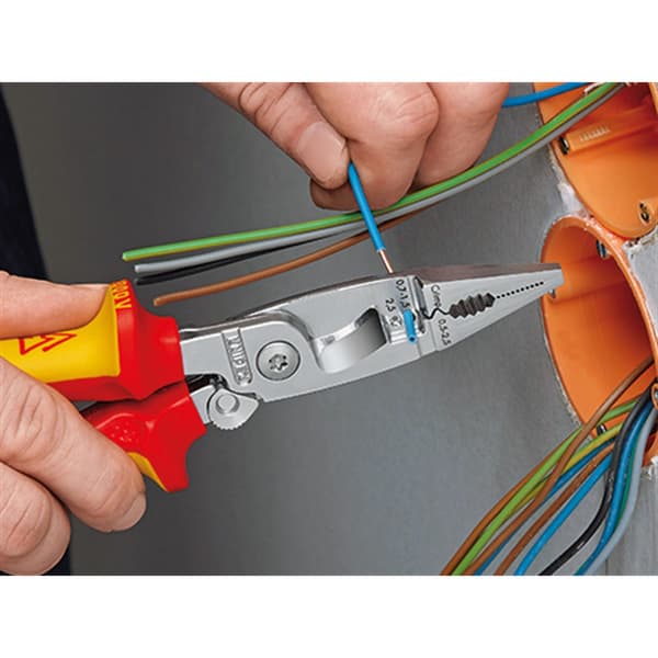 Knipex Vde Multifunktionella Installationstänger med Öppningsfjäder Multi Colour with Opening Spring 200mm