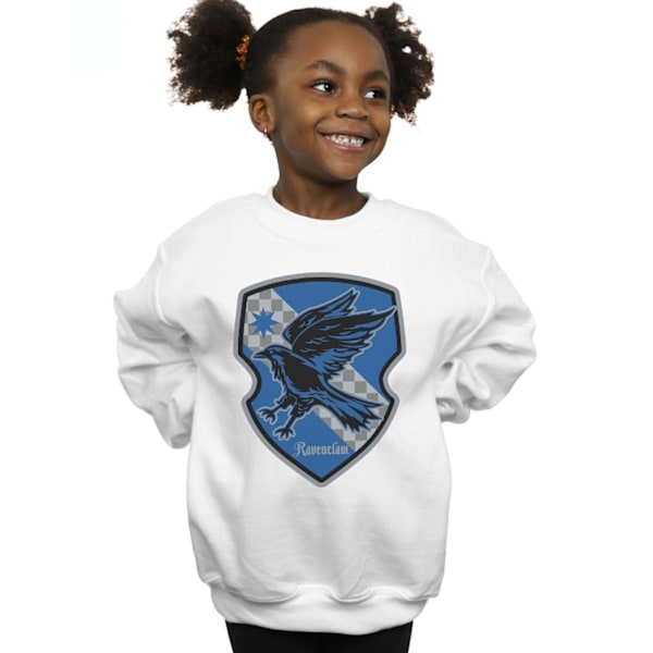 Harry Potter Tjejer Ravenclaw Crest Flat Sweatshirt 12-13 År White 12-13 Years