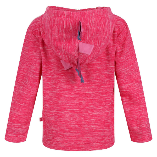 Regatta Childrens/Kids Greta Gris Marl Fleece Full Zip Hoodie 3- Pink Fusion 3-4 Years