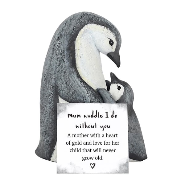 Något Annorlunda Mamma Waddle Jag Gör Utan Dig Pingvin Prydnad Grey/White 13cm x 5.5cm x 11cm