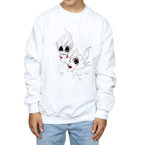 Disney Boys Villains Wicked Women Sweatshirt 5-6 år Vit White 5-6 Years