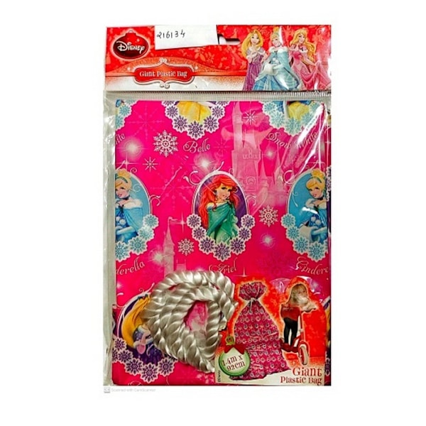 Disney Princess Jätte Stor Plast Presentpåse En Storlek Flerfärgad Multicoloured One Size