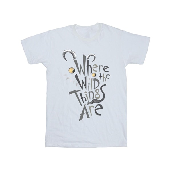 Where The Wild Things Are T-shirt i bomull för flickor 7-8 år Vit White 7-8 Years