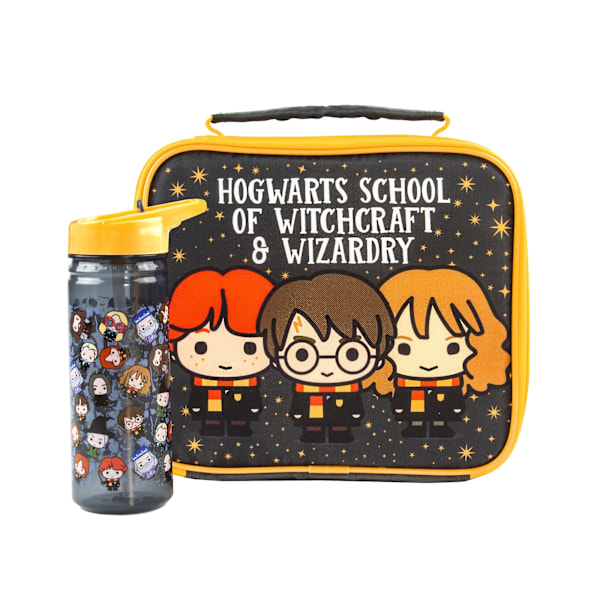 Harry Potter Chibi Lunch Bag och Flaska Set One Size Svart/Gul Black/Yellow One Size