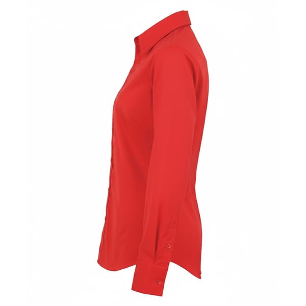 Premier Dam/Dam Poplin Långärmad Blus 8 Röd Red 8