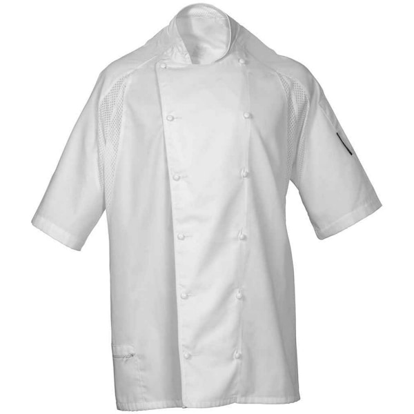 Le Chef Unisex Adult Executive Kortärmad Kockjacka L Vit White L