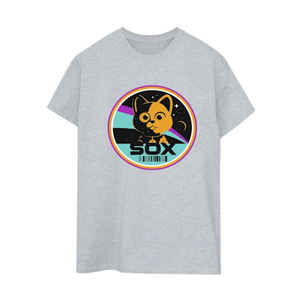 Disney Womens/Ladies Lightyear Sox Circle Cotton Boyfriend T-Sh Sports Grey XL