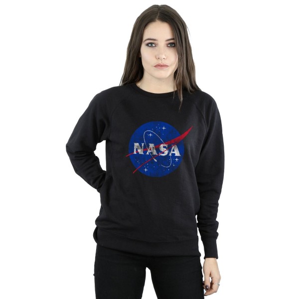 NASA Dam/Dam Insignia Distressed Sweatshirt L Heather Gre Heather Grey L