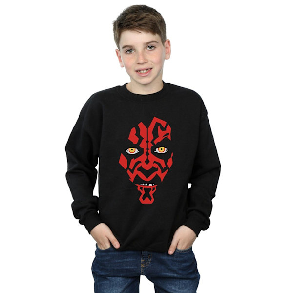 Star Wars Darth Maul ansikte tröja för pojkar 5-6 år svart Black 5-6 Years